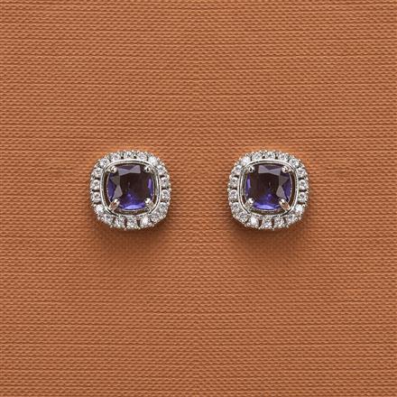 Cubic Zirconia Delicate Tops With Rhodium Plating