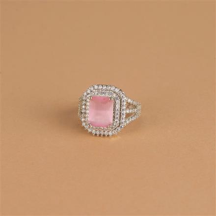 Cz Adjustable Ring With Rhodium Plating