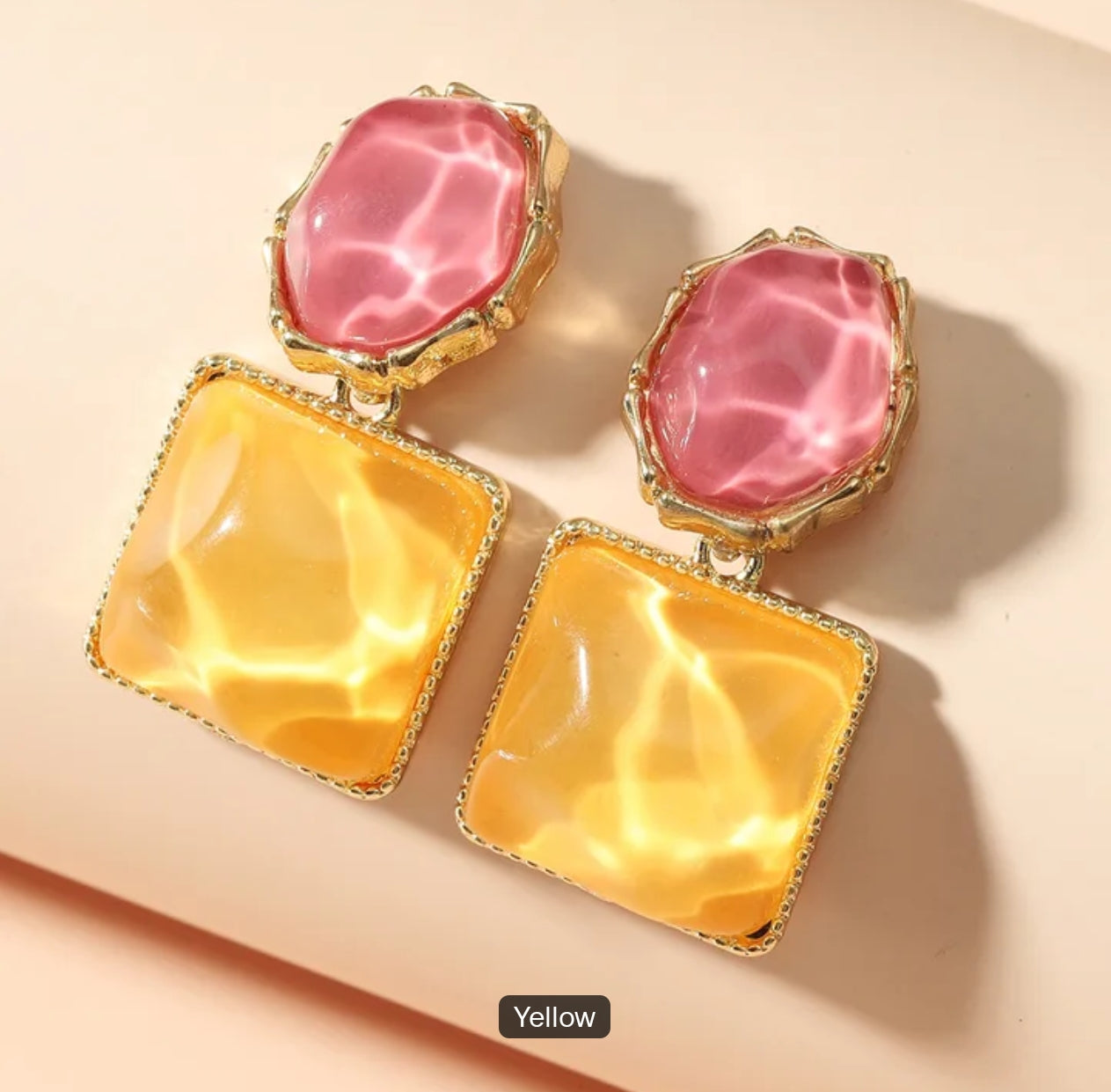 Sunlit Dual-Tone Statement Earring