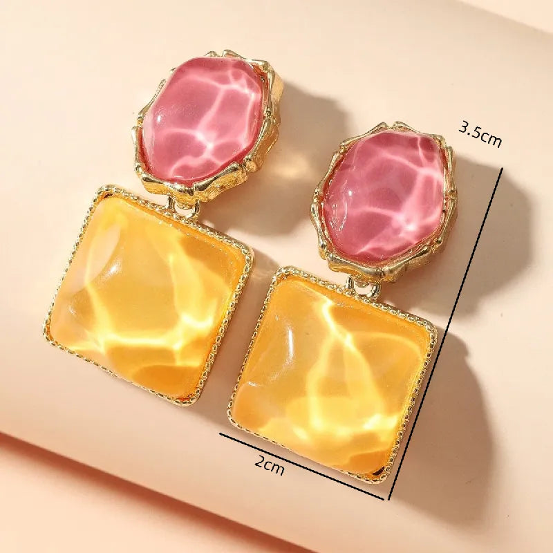 Sunlit Dual-Tone Statement Earring