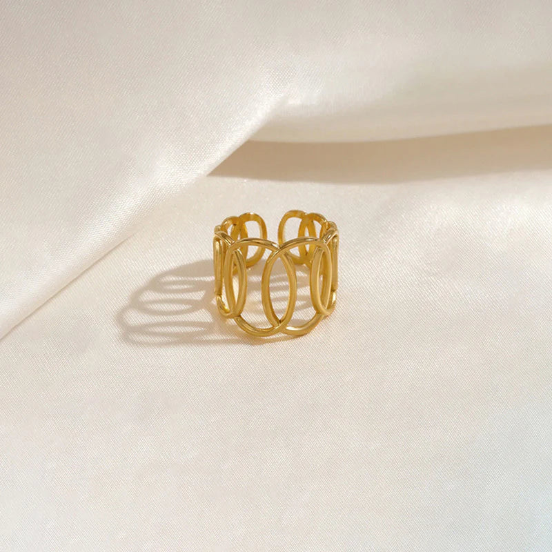 Gold Multi-Layer Loop Ring