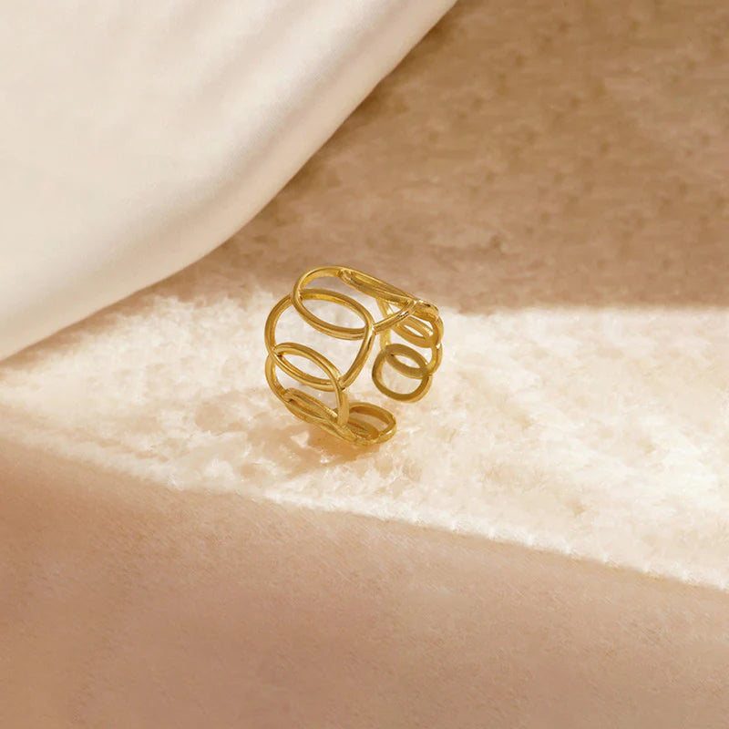 Gold Multi-Layer Loop Ring