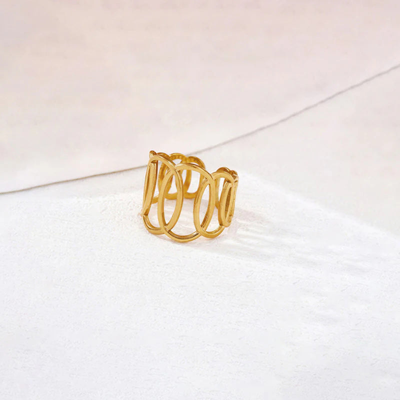 Gold Multi-Layer Loop Ring