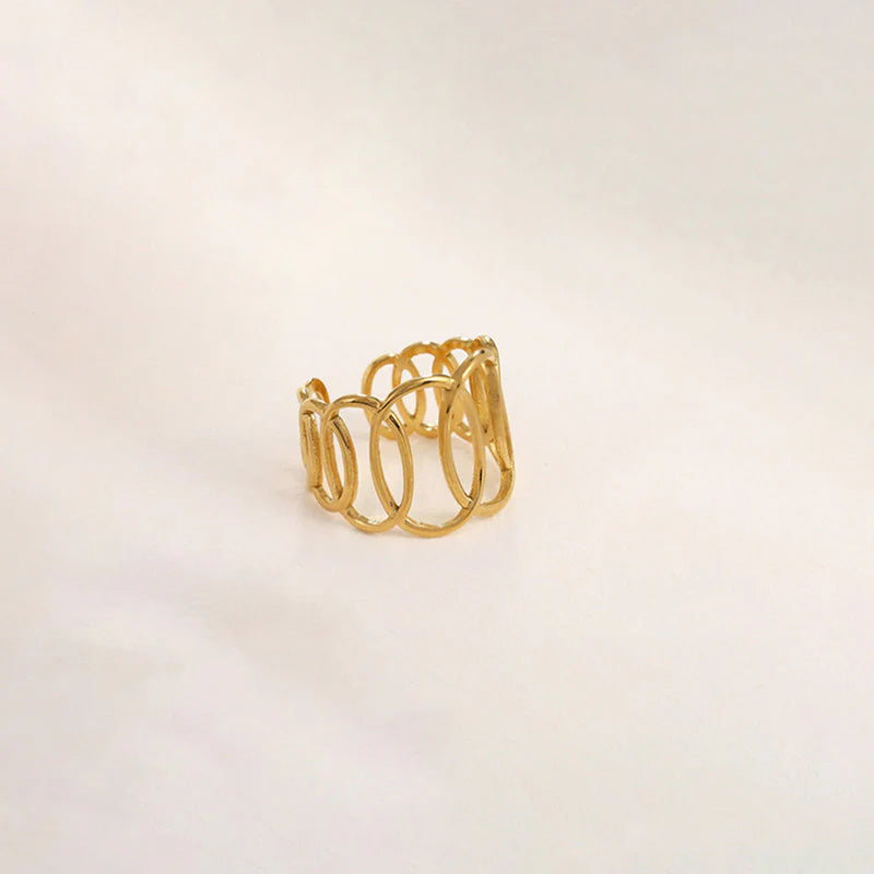 Gold Multi-Layer Loop Ring