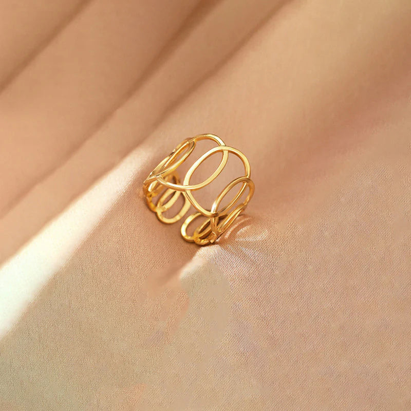 Gold Multi-Layer Loop Ring