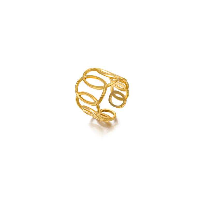 Gold Multi-Layer Loop Ring
