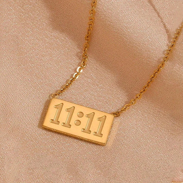 11:11 Angel Number Anti-Tarnish Gold Pendant Necklace