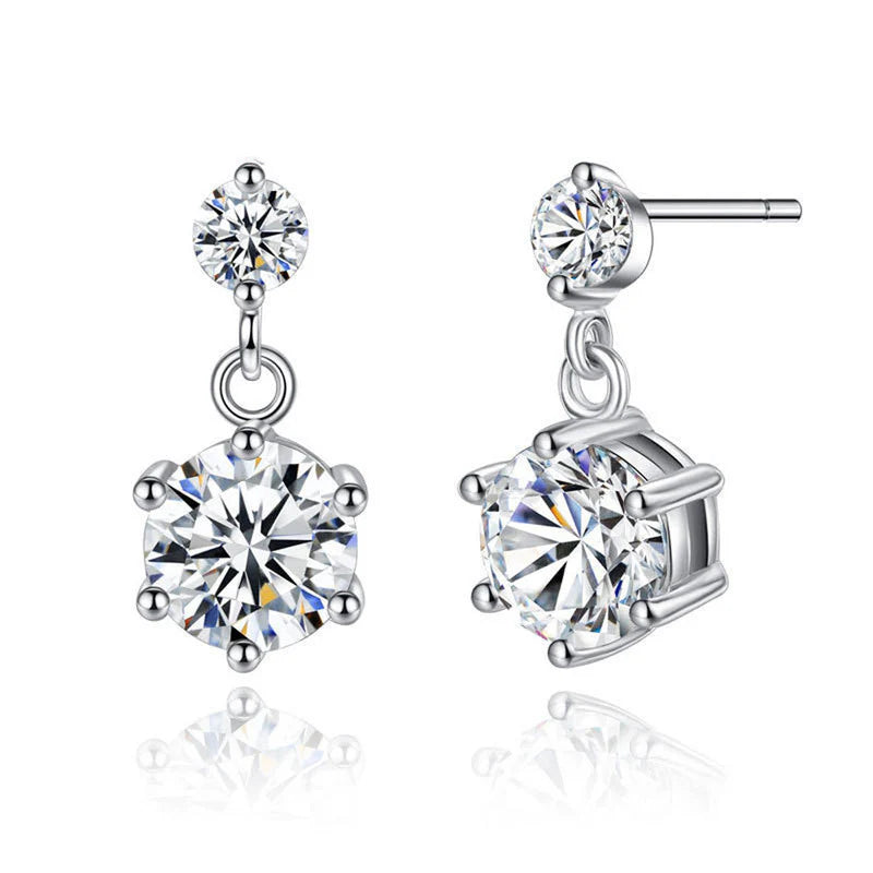 Luxury Sparkle Anti-Tarnish Silver Drop Earring