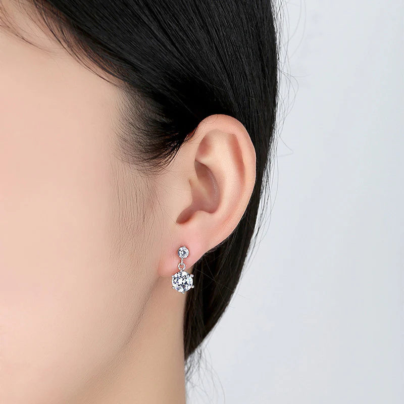Luxury Sparkle Anti-Tarnish Silver Drop Earring