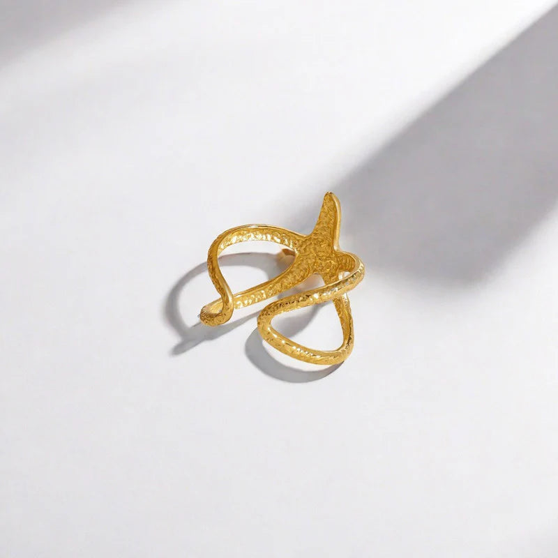 Gold Starfish Anti-Tarnish Ring