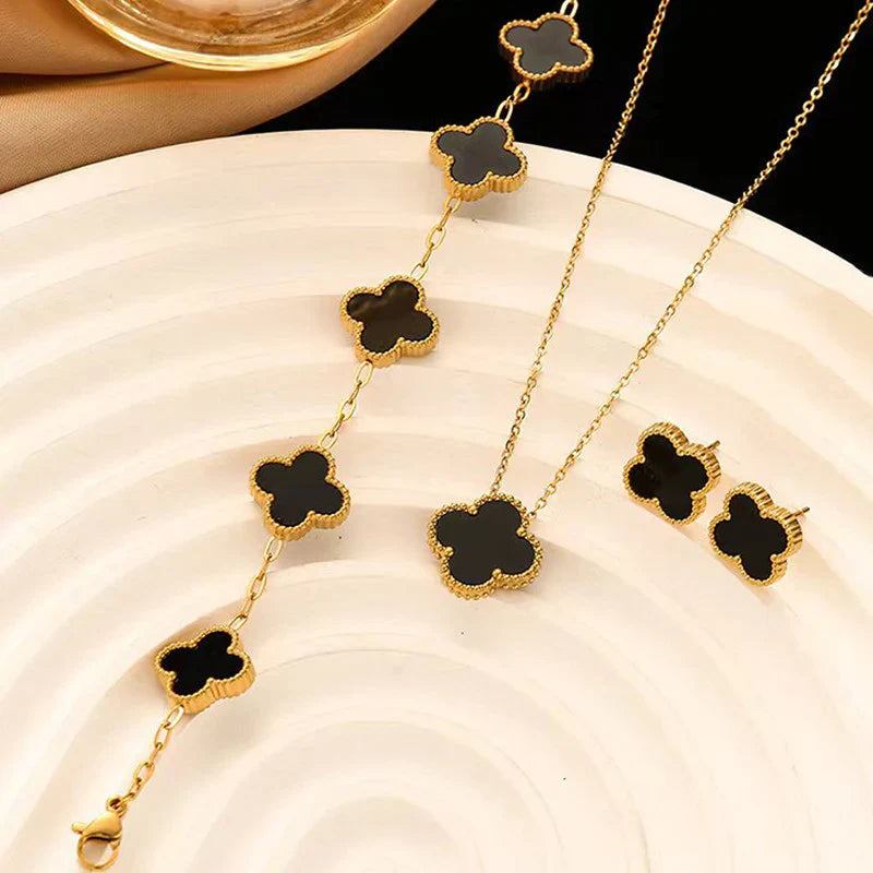 Black Clover Luxury Jewelry Set