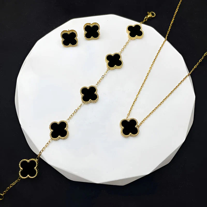 Black Clover Luxury Jewelry Set