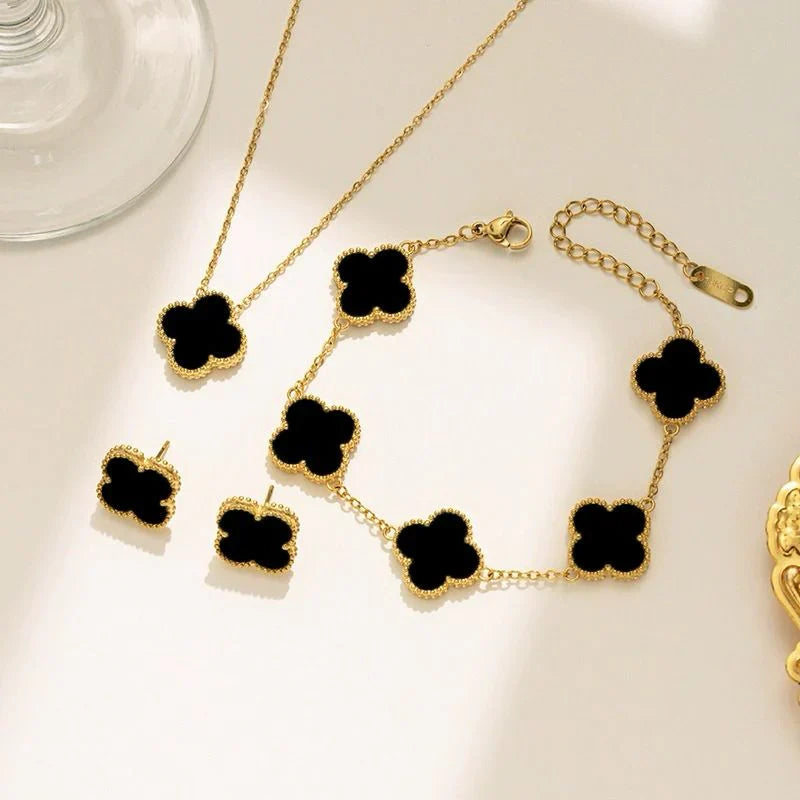 Black Clover Luxury Jewelry Set