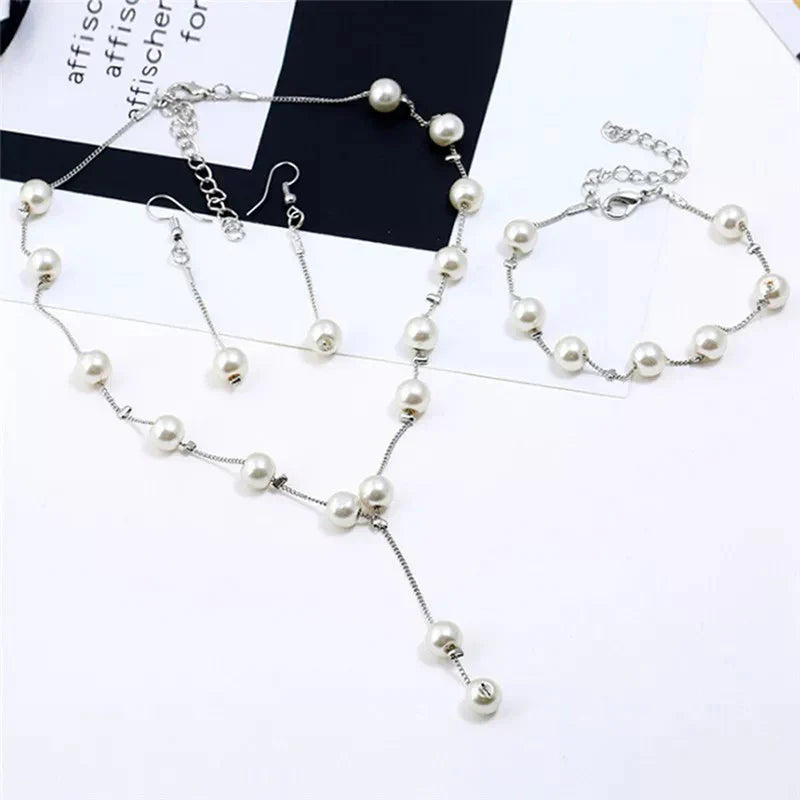 Elegant Pearl Jewelry Set