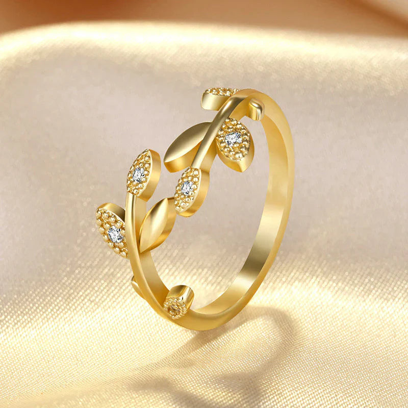 Gold Leaf Adjustable Ring