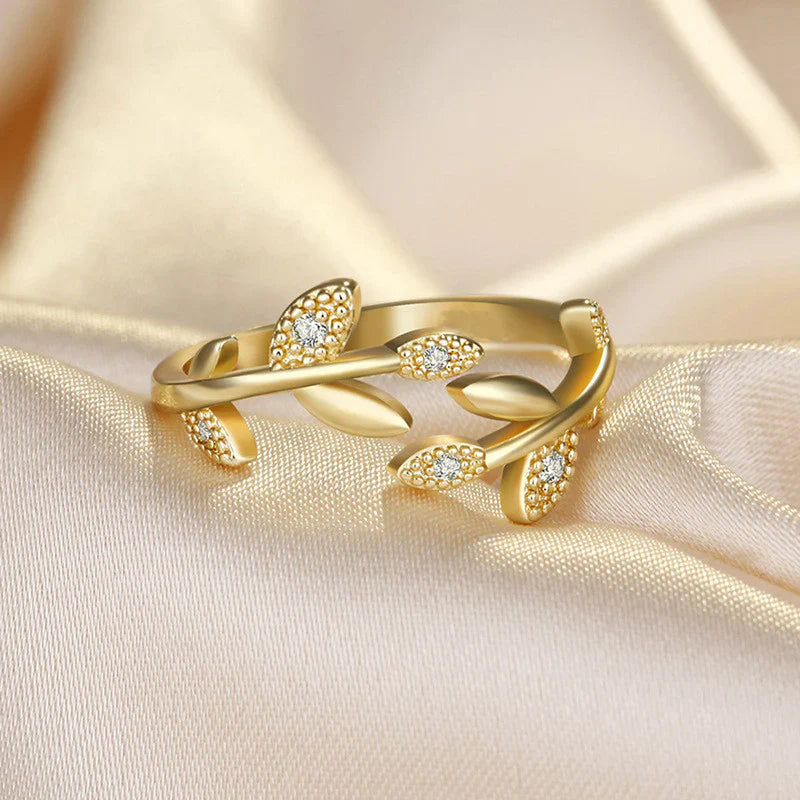 Gold Leaf Adjustable Ring