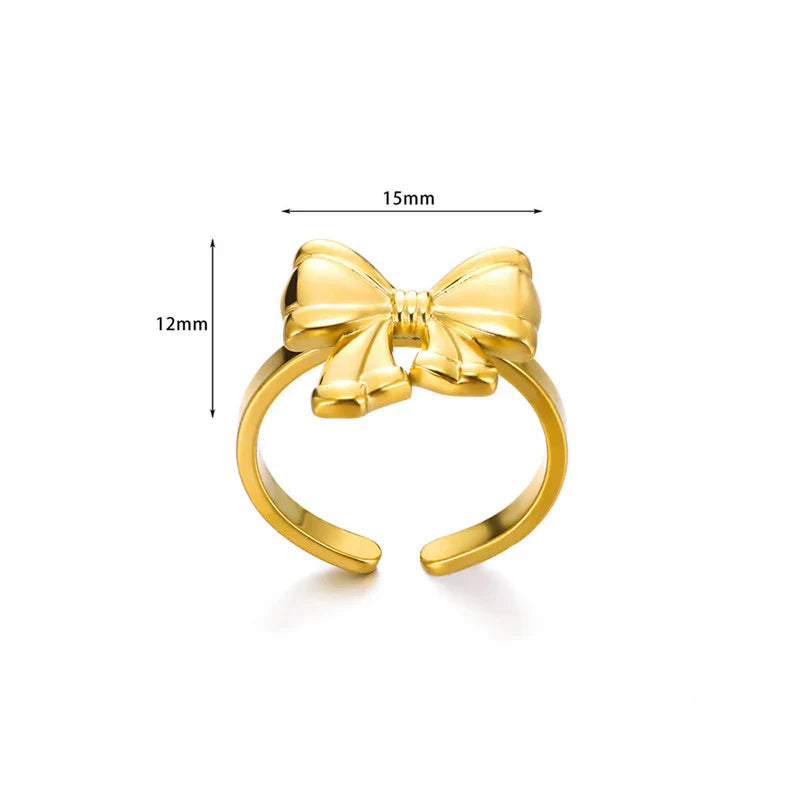 Gold Bow Adjustable Ring