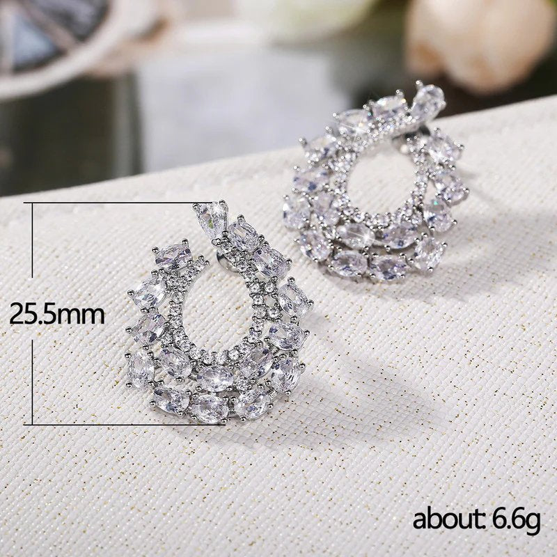 Luxe Teardrop Crystal Statement Earring