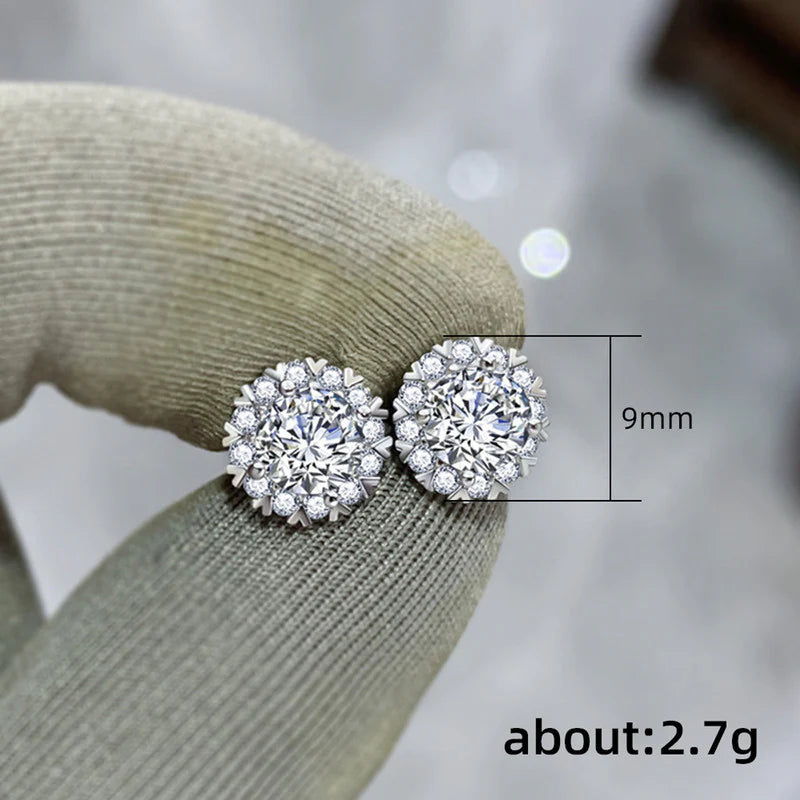 Brilliant Halo-Cut Crystal Stud Earring