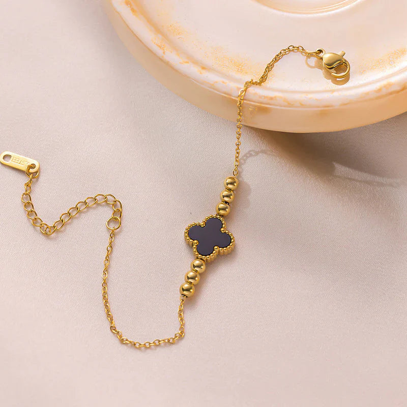 Gold Clover Charm Bracelet