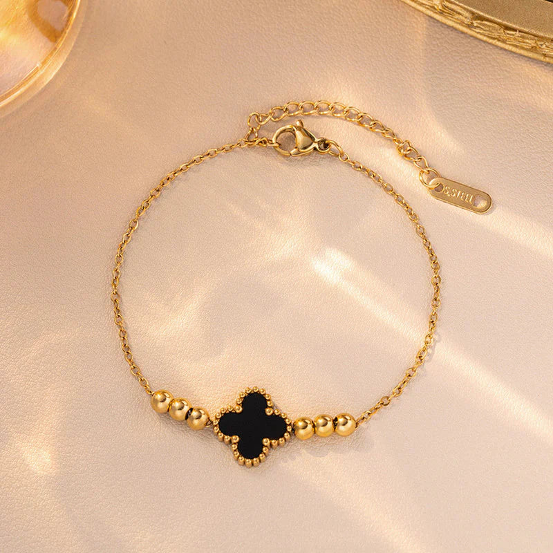 Gold Clover Charm Bracelet