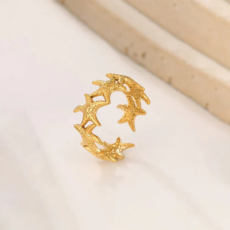 Golden Star Wrap Ring
