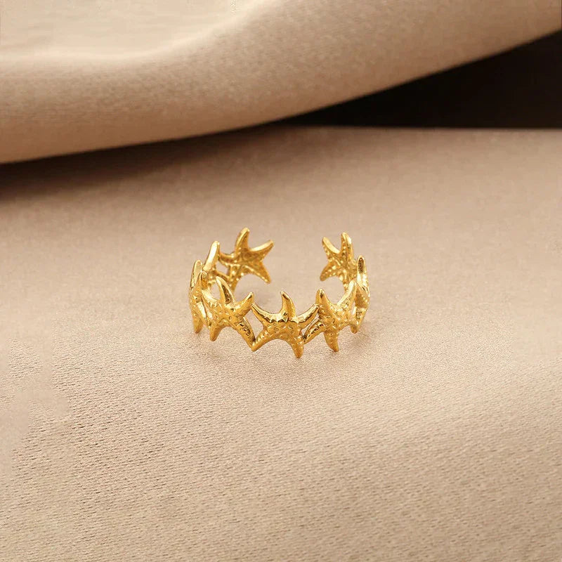 Golden Star Wrap Ring