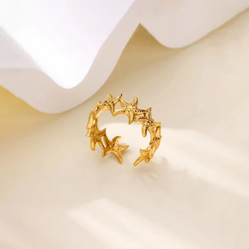 Golden Star Wrap Ring