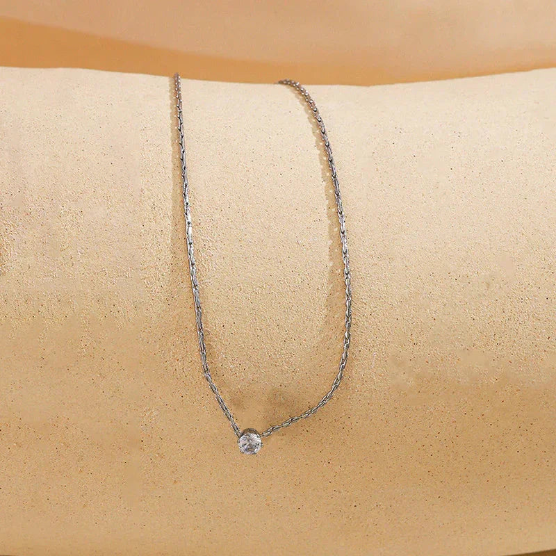 Classic Solitaire Pendant Necklace