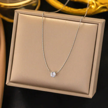 Classic Solitaire Pendant Necklace