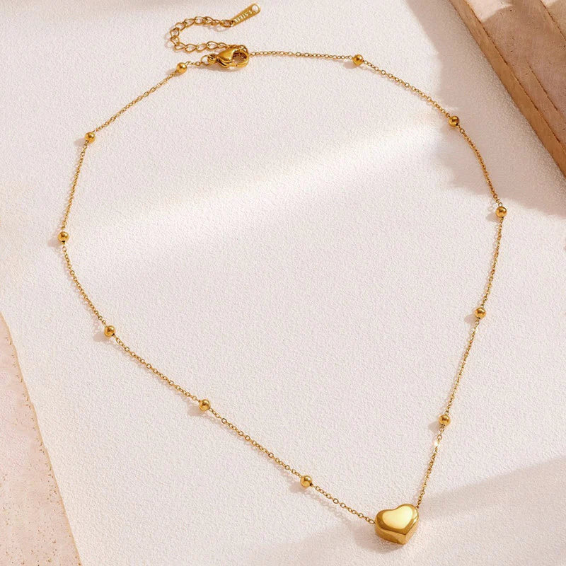 Anti Tarnish Amoura Heart Pendant Necklace