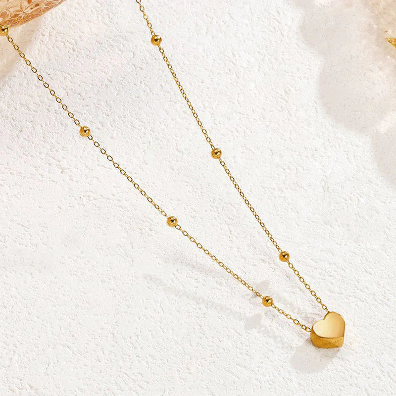 Anti Tarnish Amoura Heart Pendant Necklace
