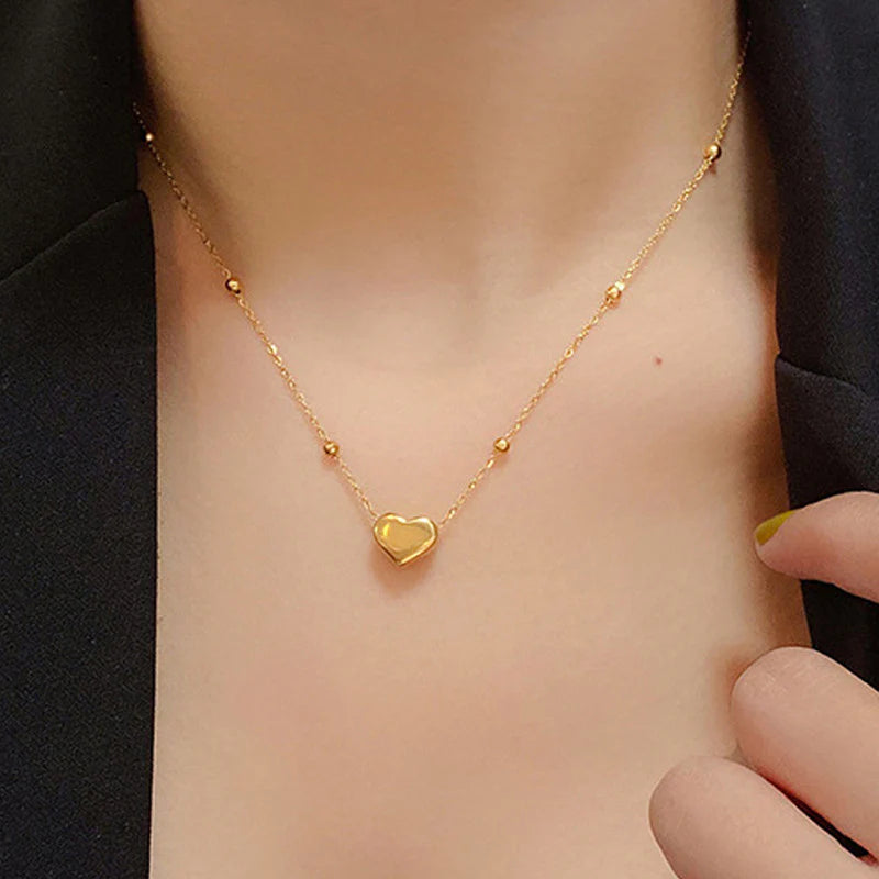 Anti Tarnish Amoura Heart Pendant Necklace