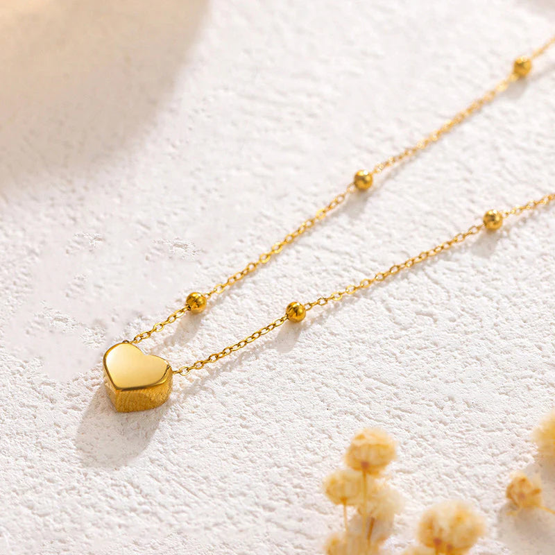Anti Tarnish Amoura Heart Pendant Necklace