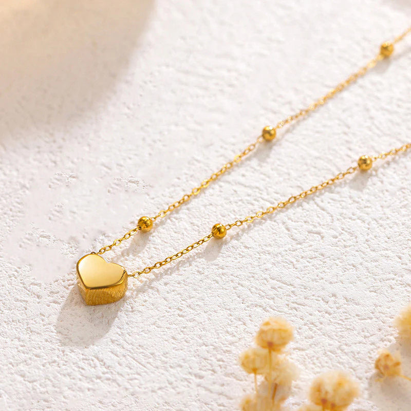Anti Tarnish Amoura Heart Pendant Necklace