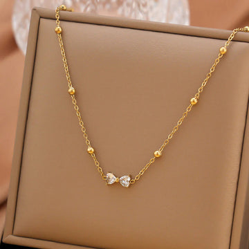Anti Tarnish Elara Crystal Bow Necklace