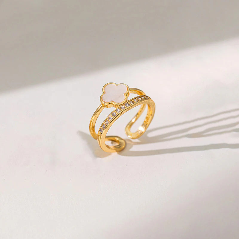 Celeste Clover Open Ring