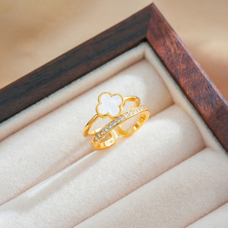 Celeste Clover Open Ring