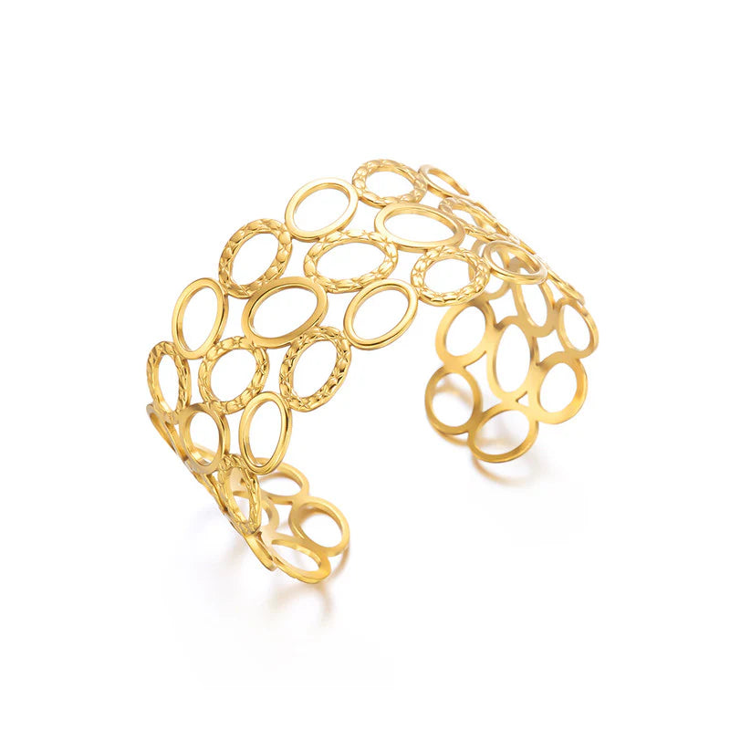 18k Plated Aurelia Anti-Tarnish Gold-Plated Openwork Cuff Bracelet