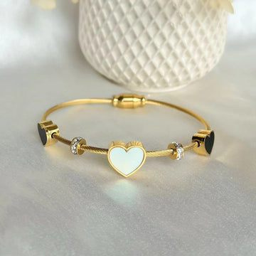 Gold Plated Anti Tarnish Heart Bracelet