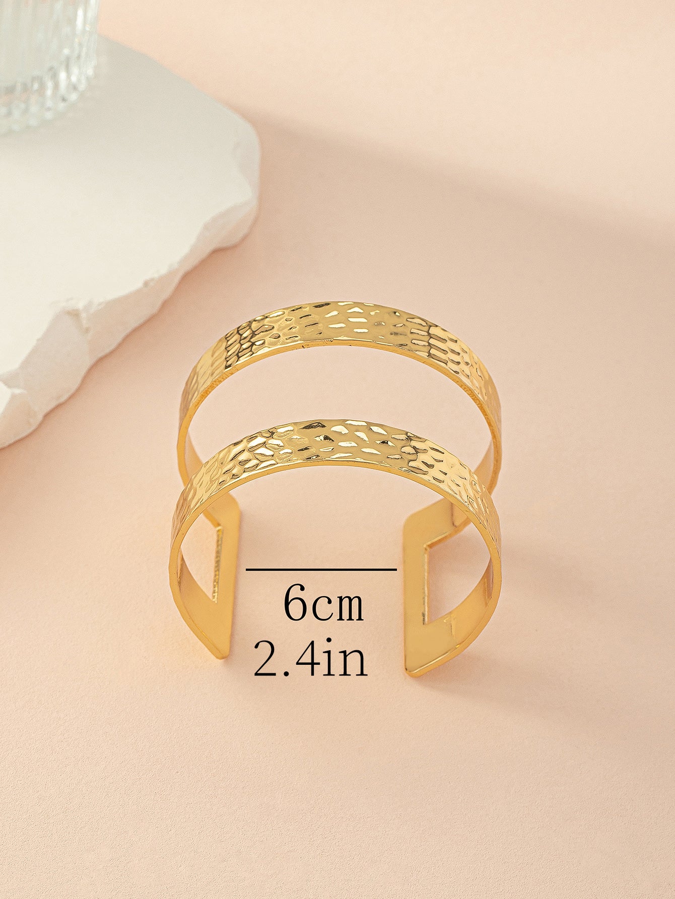 Hammered Gold Cuff Bracelet
