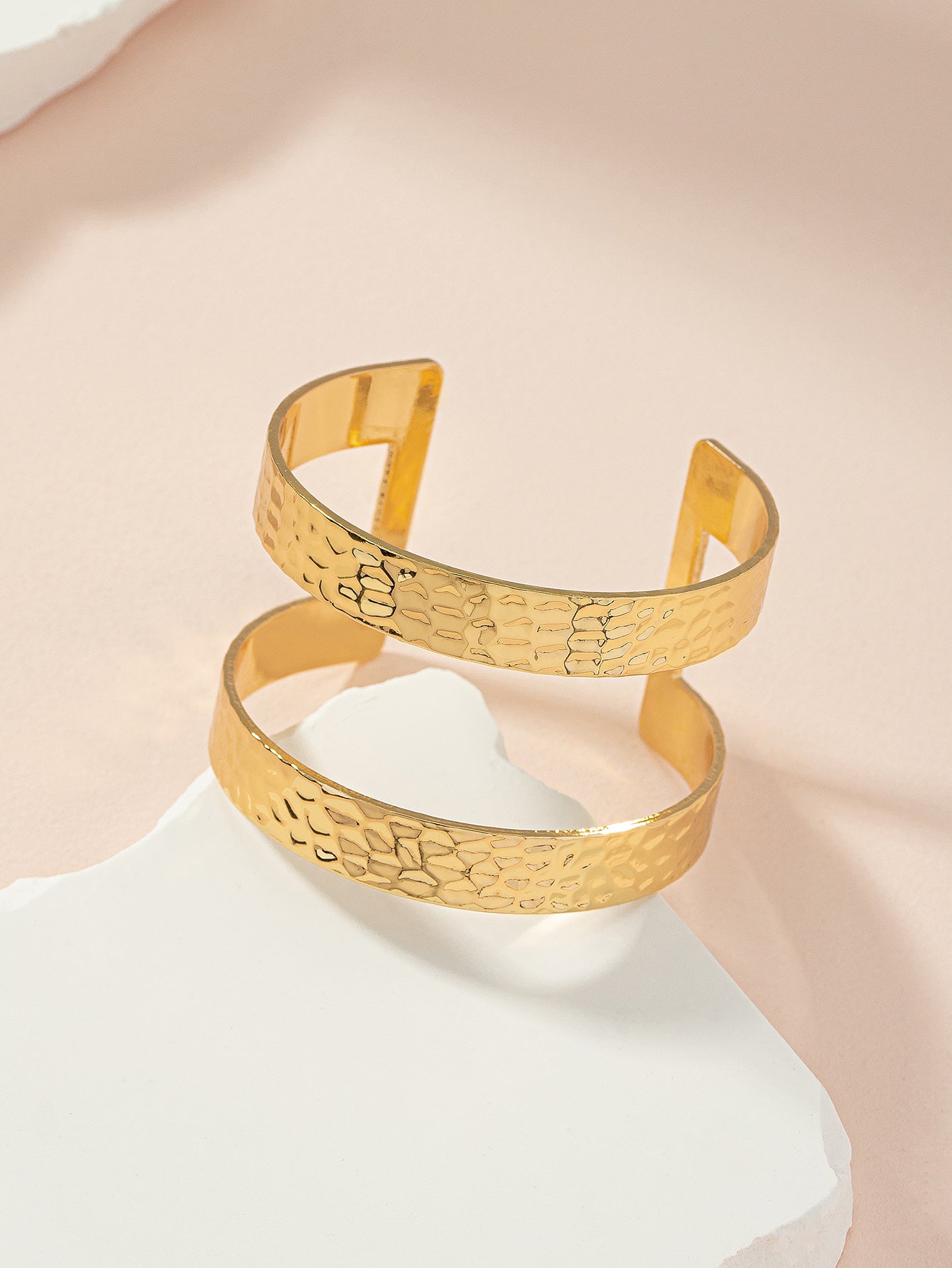 Hammered Gold Cuff Bracelet