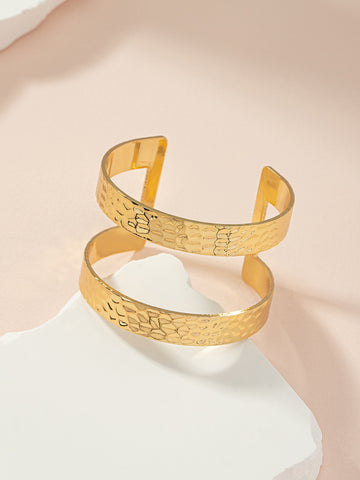 Hammered Gold Cuff Bracelet