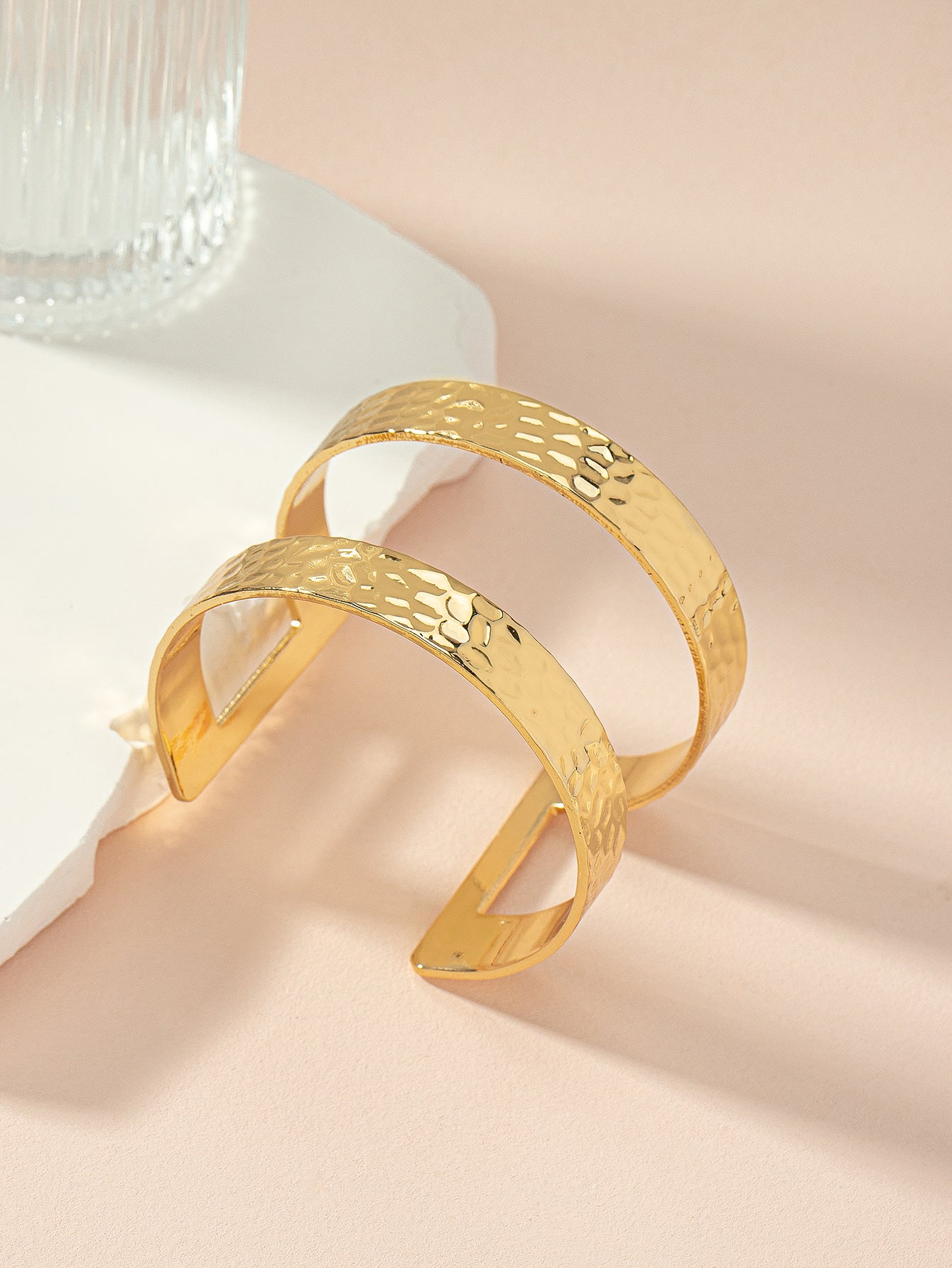 Hammered Gold Cuff Bracelet
