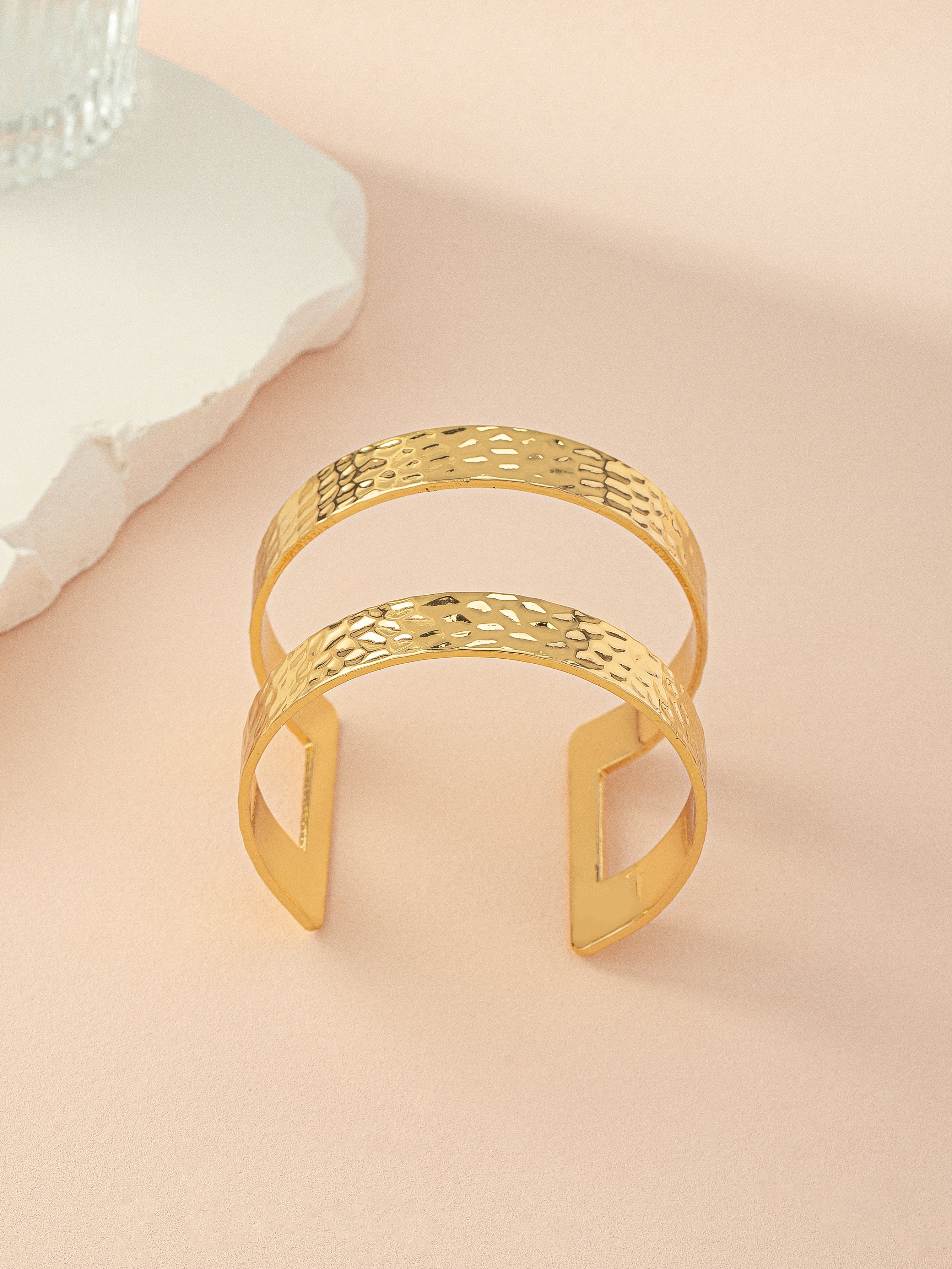 Hammered Gold Cuff Bracelet
