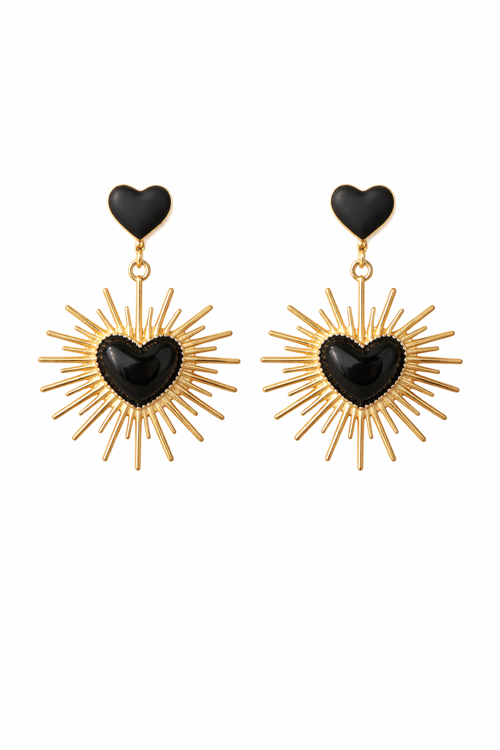 Midnight Heartburst Statement Earring