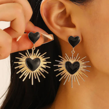 Midnight Heartburst Statement Earring