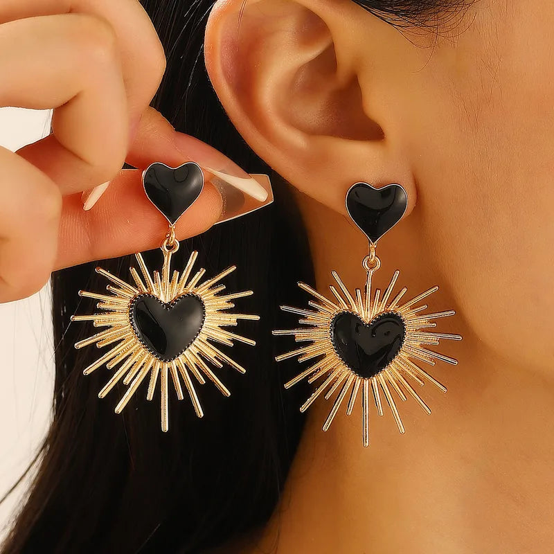 Midnight Heartburst Statement Earring
