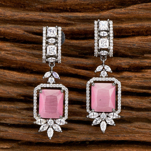 American Diamond Classic Earring With Black Plating