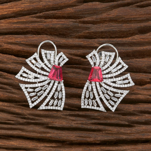 American Diamond Classic Earring With Rhodium Plating